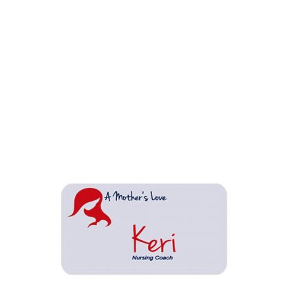 NAME BADGE (Plast.) WHITE GLOSS- 3.81x7.62