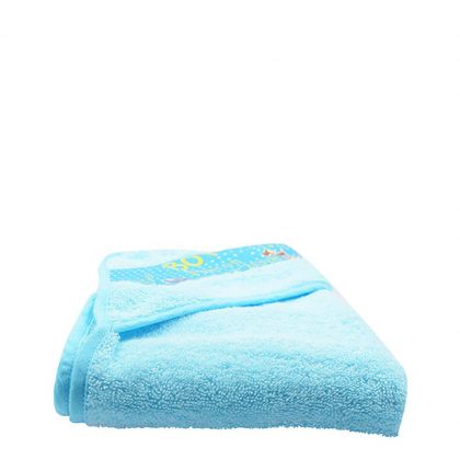 Baby Towel  75x75cm (Hooded) BLUE super-soft 100% cotton