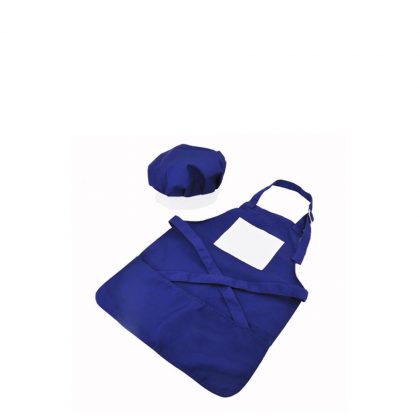 APRON (BLUE kids) with CHEF CAP - SMALL