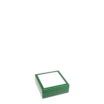 JEWELRY BOX - GREEN - 138x138x55mm