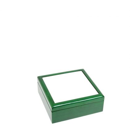 JEWELRY BOX - GREEN - 182x182x70mm