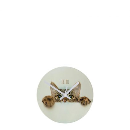 GLASS - CLOCK ROUND - 21cm