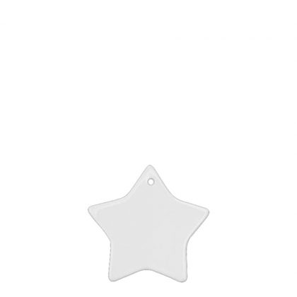 ORNAMENT CERAMIC with Hole - STAR 3"