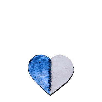 HEART ADHESIVE sequin (BLUE DARK)10.5x12 cm