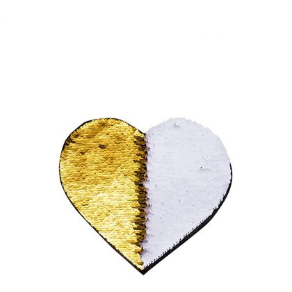 HEART ADHESIVE sequin (GOLD)19x22cm