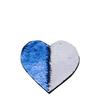 HEART ADHESIVE sequin (BLUE dark)19x22cm