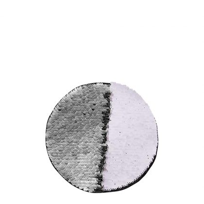 ROUND ADHESIVE sequin (SILVER) D.19cm