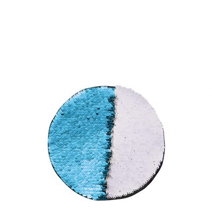 ROUND ADHESIVE sequin (BLUE light) D.19cm