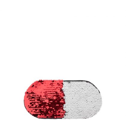OVAL ADHESIVE sequin (RED) 10x20cm