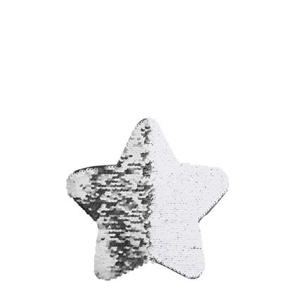 STAR ADHESIVE sequin (SILVER) 18x18cm