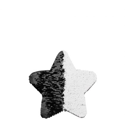 STAR ADHESIVE sequin (BLACK) 18x18cm