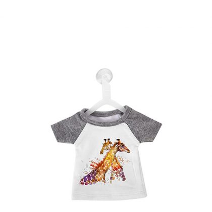 Polyester T-Shirt (MINI Grey - Collar & Sleeve) with Hanger