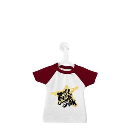 Polyester T-Shirt (MINI Red - Collar & Sleeve) with Hanger