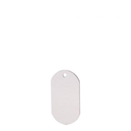 ID TAG - (ALUMINUM) SILVER GLOSS 1-sided