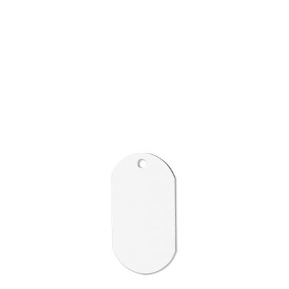 ID TAG - (ALUMINUM) WHITE GLOSS 1-sided