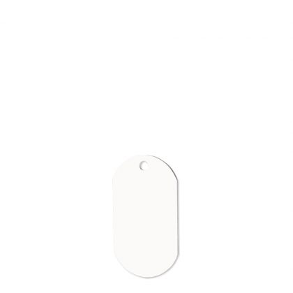 ID TAG - (ALUMINUM) WHITE GLOSS 2-sided