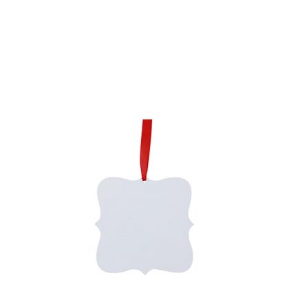ORNAMENT PLASTIC HPP (SQUARE) 2-sided 3"