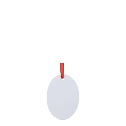 ORNAMENT PLASTIC HPP (OVAL) 2-sided 3"