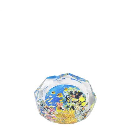 ASHTRAY crystal 10x10x2.5cm OCTAGON