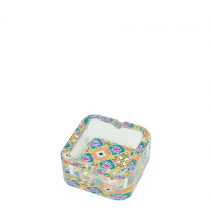 ASHTRAY crystal 7.5x7.5x3.5cm SQUARE