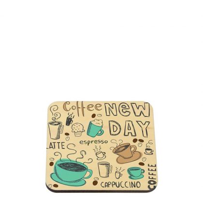 NATURAL WOOD - COASTER 9.5x9.5cm