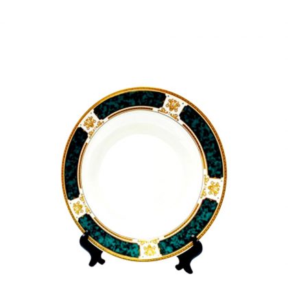 PLATE - GREEN EDGE (8") 20cm