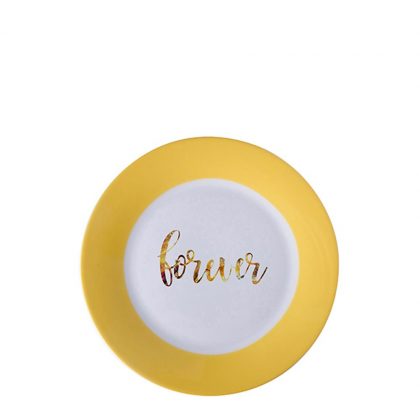 PLATE - YELLOW edge (8") 20cm