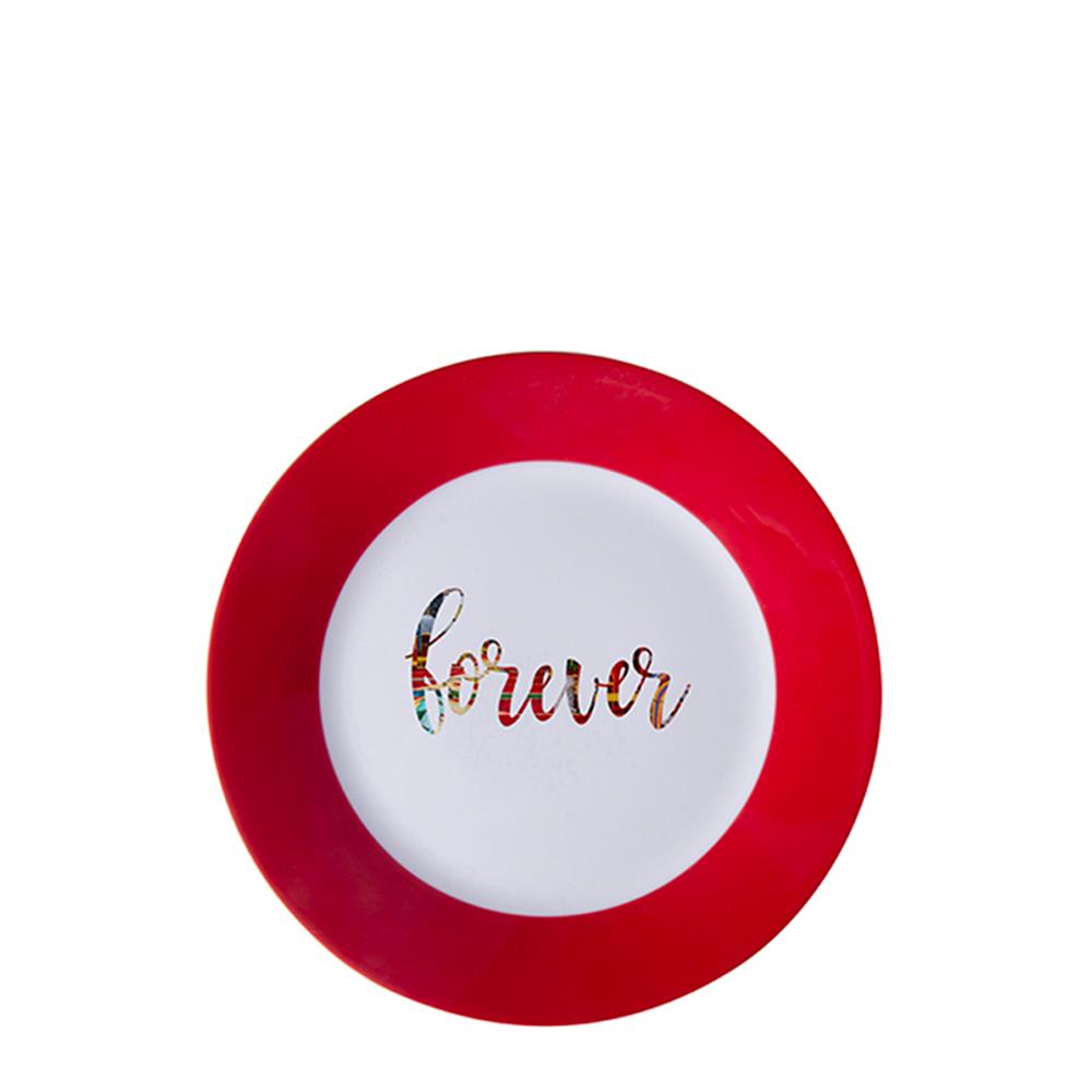 PLATE - RED edge (8") 20cm PLATE - RED edge (8") 20cm
