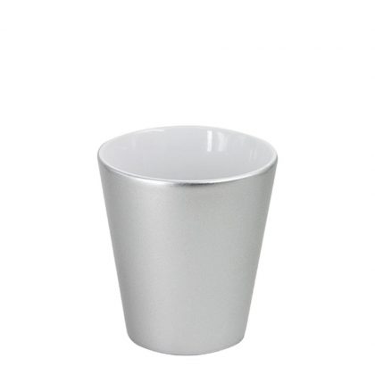 FLOWERPOT ceramic - 12oz cone - SILVER