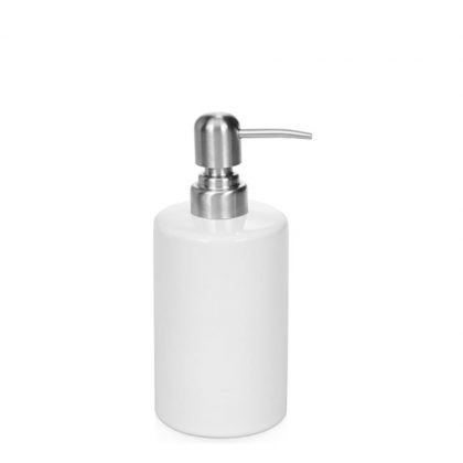 SOAP PUMP - CERAMIC white