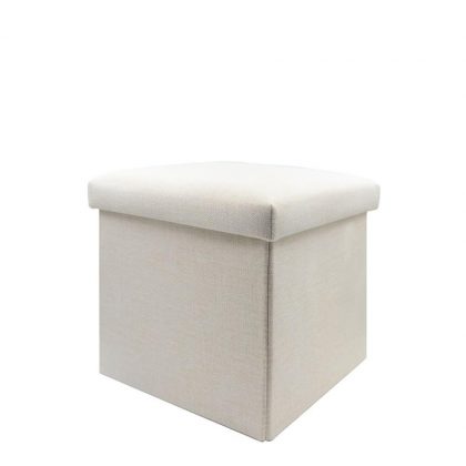 FOLDABLE STORAGE STOOL (Linen) 30x30x30cm