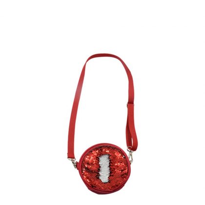 ROUND BAG sequin (RED)  13x13