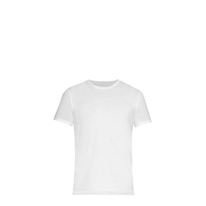 Polyester T-Shirt (KIDS 11-12 years) WHITE 145gr Cotton Feeling