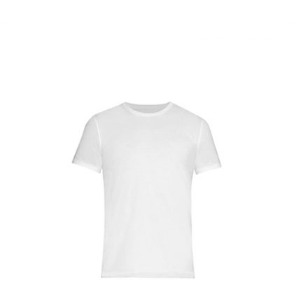 Polyester T-Shirt (UNISEX Small) WHITE 145gr Cotton Feeling