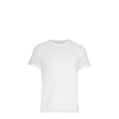 Polyester T-Shirt (UNISEX Medium) WHITE 145gr Cotton Feeling