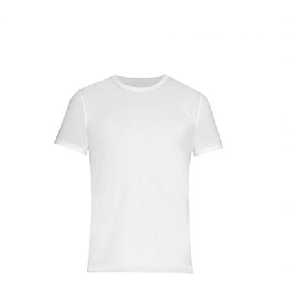 Polyester T-Shirt (UNISEX XLarge) WHITE 145gr Cotton Feeling