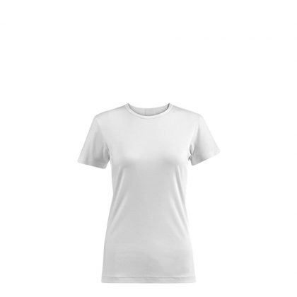 Polyester T-Shirt (WOMEN Small) WHITE 145gr Cotton Feeling