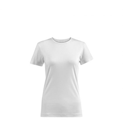 Polyester T-Shirt (WOMEN Large) WHITE 145gr Cotton Feeling