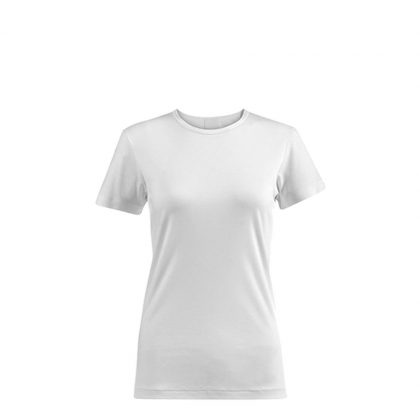 Polyester T-Shirt (WOMEN XLarge) WHITE 145gr Cotton Feeling