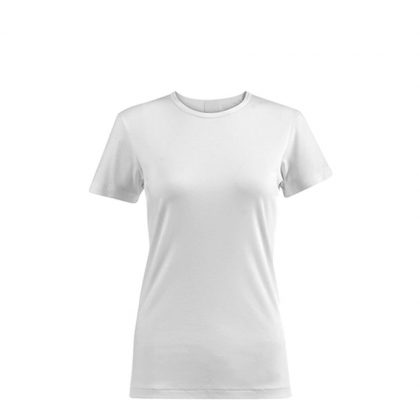 Polyester T-Shirt (WOMEN 2XLarge) WHITE 145gr Cotton Feeling