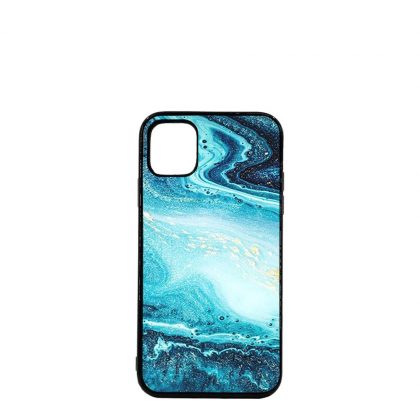 APPLE case (iPHONE 11) TPU BLACK with TEMPERED GLASS
