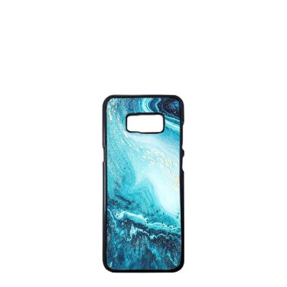 GALAXY case (S8) TPU BLACK with TEMPERED GLASS