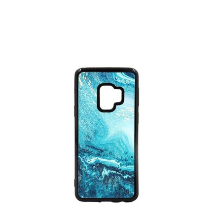 GALAXY case (S9) TPU BLACK with TEMPERED GLASS