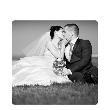 METAL PHOTO PANEL- GLOSS SILVER - 30x30