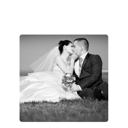 METAL PHOTO PANEL- GLOSS SILVER - 20.32x20.32
