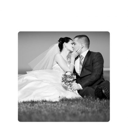 METAL PHOTO PANEL- GLOSS SILVER - 25.40x25.40