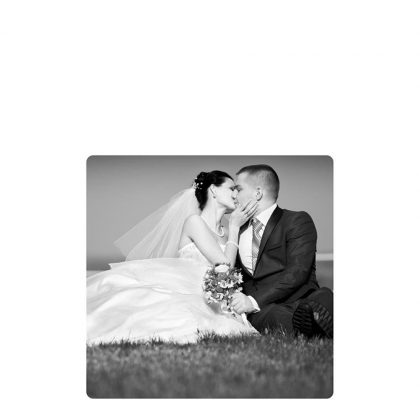 METAL PHOTO PANEL- GLOSS SILVER - 10.16x10.16