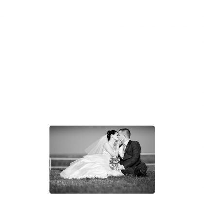 METAL PHOTO PANEL- GLOSS SILVER -  5.08x7.62