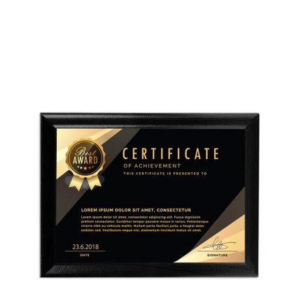 PLAQUE REC.-GLOSS WH./BLACK ED.- 17.46x22.54