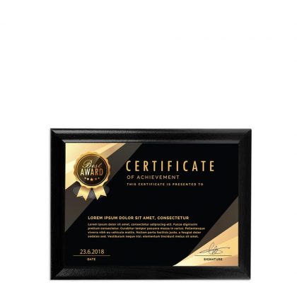 PLAQUE REC.-GLOSS WH./BLACK ED.- 14.92x20